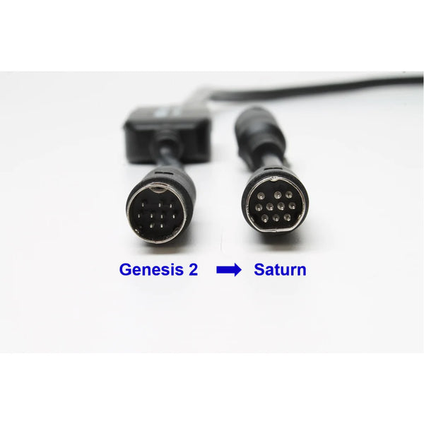 HD Retrovision Saturn A/V Port Adapter - Sega Saturn adapter for Genesis 2 Cable